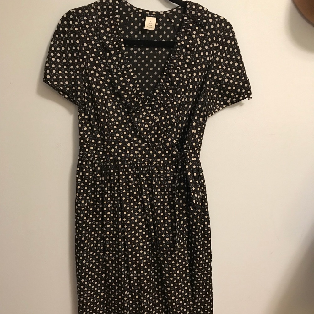 J.Crew polka dot wrap dress